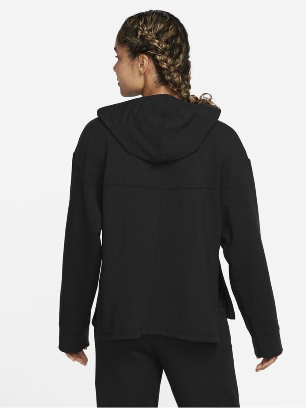 Nike Black Oversized Hoodie with Side Slits - Picture 2 of 10